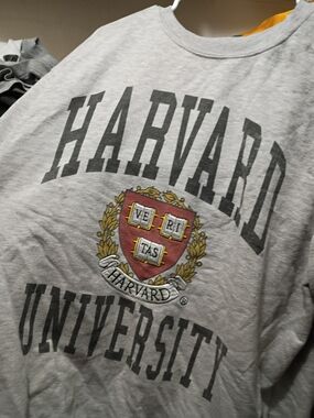 Harvard Gray Crewneck Sweatshirt with University Crest